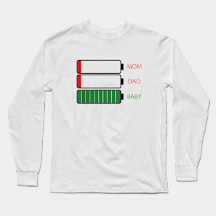 Mam, Dad, Baby . Long Sleeve T-Shirt